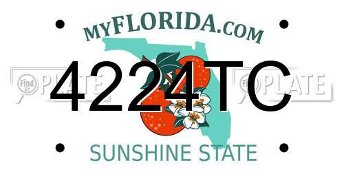 4224TC Florida License Plate