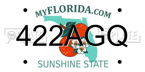 422AGQ Florida License Plate