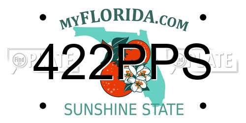 422PPS Florida License Plate