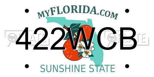422WCB Florida License Plate