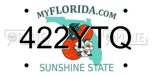 422YTQ Florida License Plate