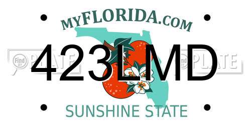 423LMD Florida License Plate