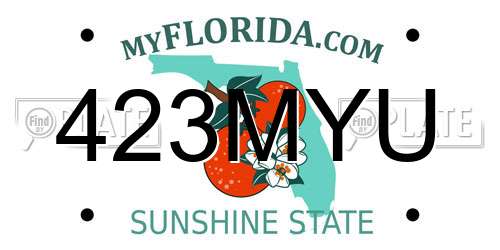 423MYU Florida License Plate