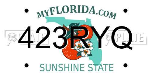 423RYQ Florida License Plate