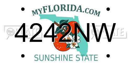 4242NW Florida License Plate