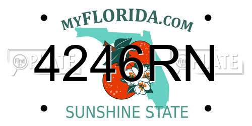 4246RN Florida License Plate