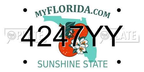 4247YY Florida License Plate