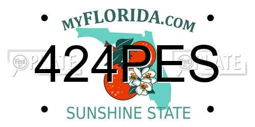 424PES Florida License Plate