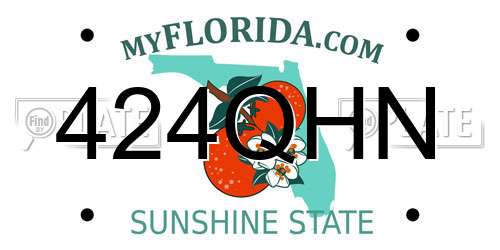 424QHN Florida License Plate