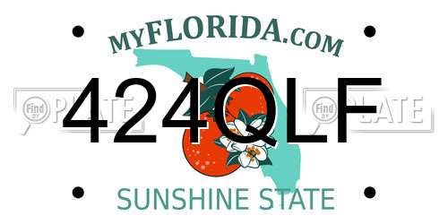 424QLF Florida License Plate