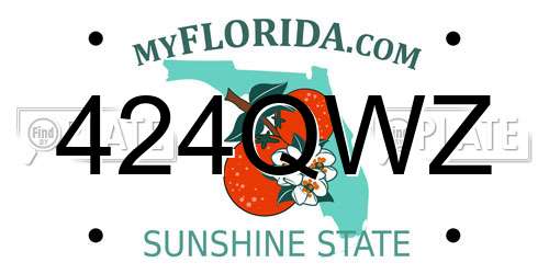 424QWZ Florida License Plate