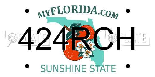 424RCH Florida License Plate