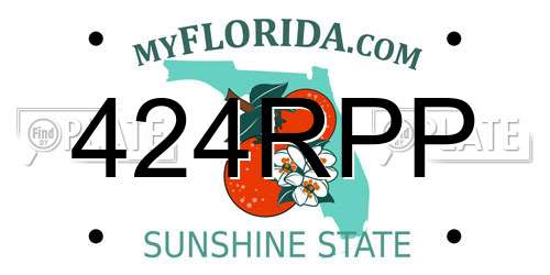 424RPP Florida License Plate