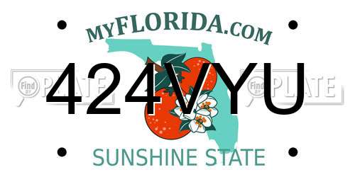424VYU Florida License Plate