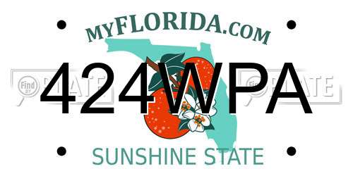 424WPA Florida License Plate