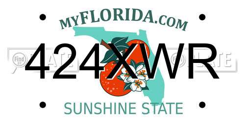 424XWR Florida License Plate