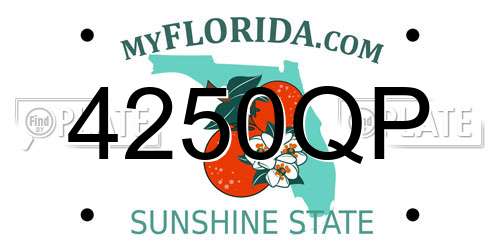 4250QP Florida License Plate