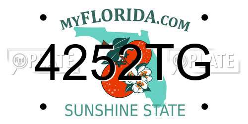 4252TG Florida License Plate