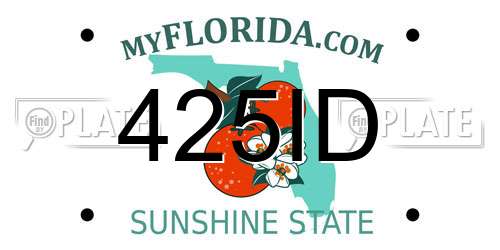 425ID Florida License Plate