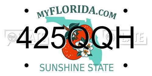425QQH Florida License Plate