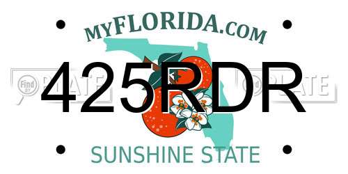 425RDR Florida License Plate
