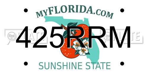 425RRM Florida License Plate