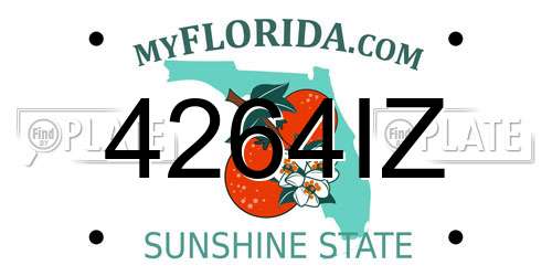 4264IZ Florida License Plate
