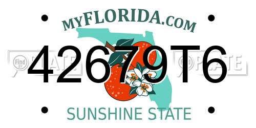 42679T6 Florida License Plate