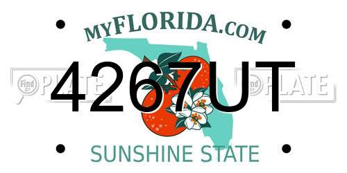 4267UT Florida License Plate