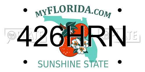 426HRN Florida License Plate