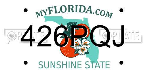 426PQJ Florida License Plate