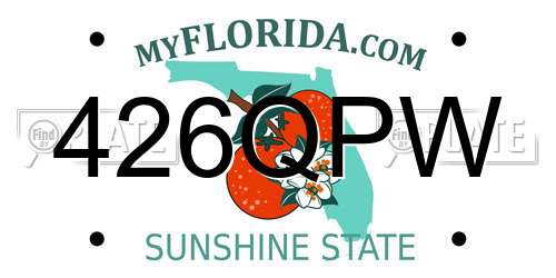 426QPW Florida License Plate