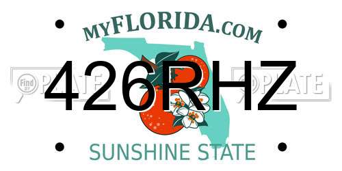 426RHZ Florida License Plate