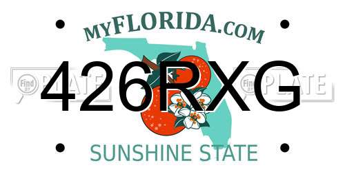 426RXG Florida License Plate