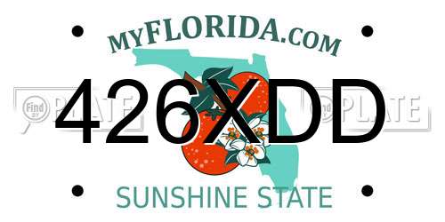 426XDD Florida License Plate
