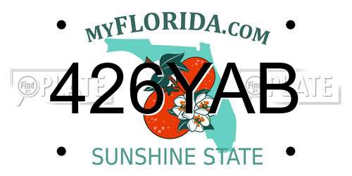 426YAB Florida License Plate