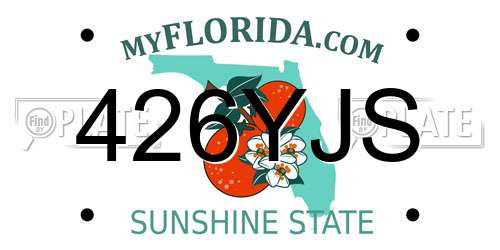 426YJS Florida License Plate