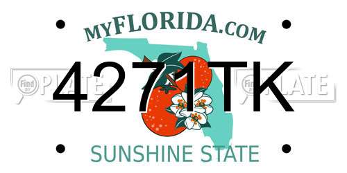 4271TK Florida License Plate