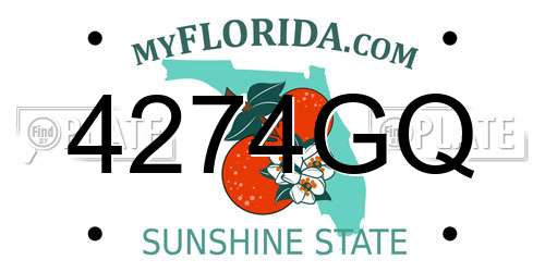 4274GQ Florida License Plate