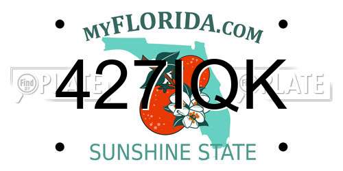 427IQK Florida License Plate
