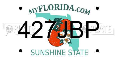 427JBP Florida License Plate