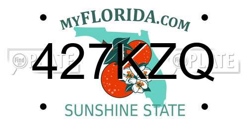 427KZQ Florida License Plate