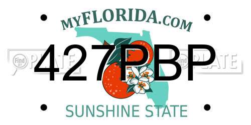 427PBP Florida License Plate