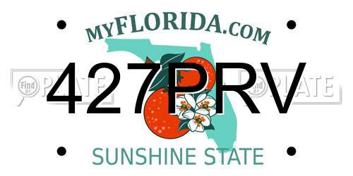 427PRV Florida License Plate