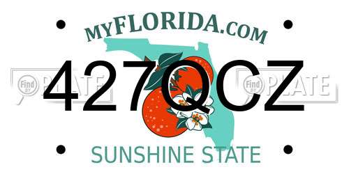 427QCZ Florida License Plate