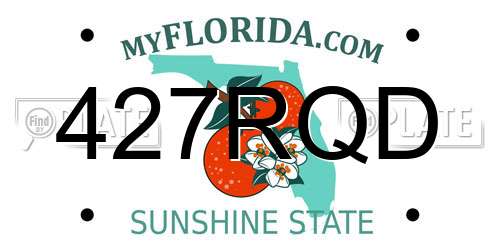 427RQD Florida License Plate