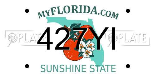 427YI Florida License Plate