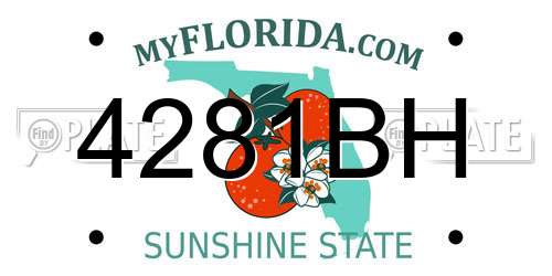 4281BH Florida License Plate