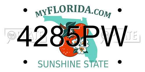 4285PW Florida License Plate