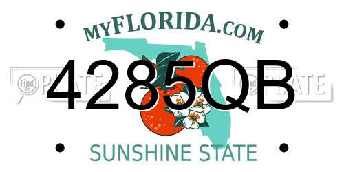 4285QB Florida License Plate